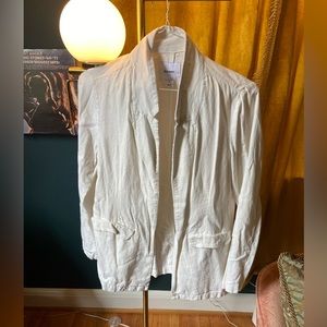 White Linen Blazer